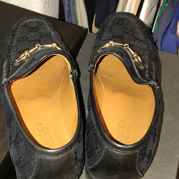 Gucci Black Horse bit Logo GG Loafers - Picture 3 of 4